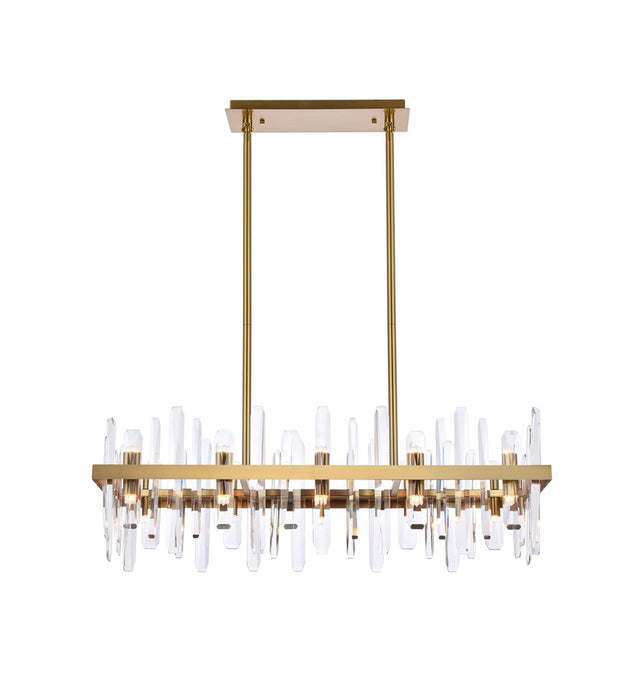 Serena 20 Light Chandelier Satin Gold-Large Chandeliers-Elegant Lighting-Lighting Design Store