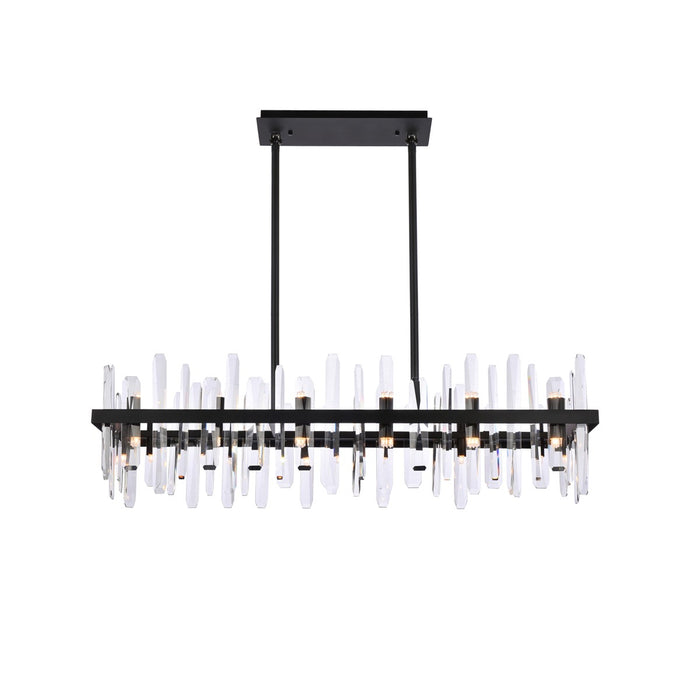 Serena 24 Light Chandelier Black-Linear/Island-Elegant Lighting-Lighting Design Store