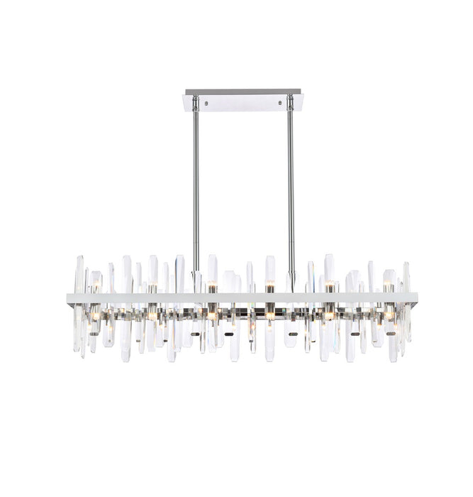 Serena 24 Light Chandelier Chrome-Linear/Island-Elegant Lighting-Lighting Design Store