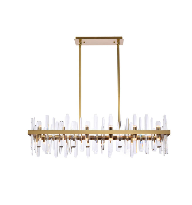 Serena 24 Light Chandelier Satin Gold-Linear/Island-Elegant Lighting-Lighting Design Store