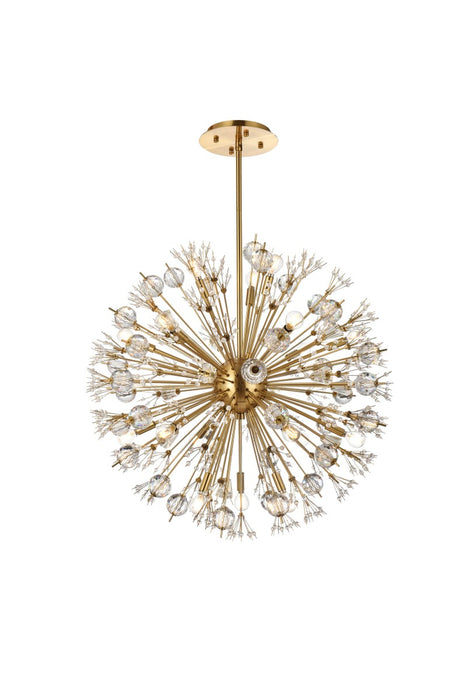 Vera 18 Light Pendant Gold-Pendants-Elegant Lighting-Lighting Design Store