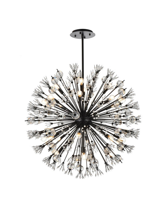 Vera 24 Light Pendant Black-Large Chandeliers-Elegant Lighting-Lighting Design Store