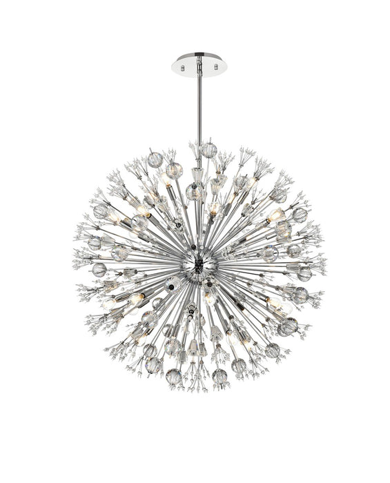 Vera 24 Light Pendant Chrome-Large Chandeliers-Elegant Lighting-Lighting Design Store