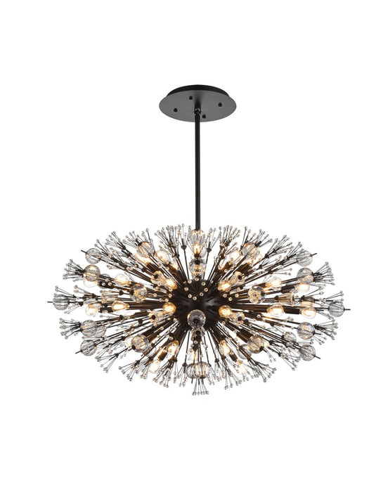 Vera 38 Light Pendant Black-Large Chandeliers-Elegant Lighting-Lighting Design Store