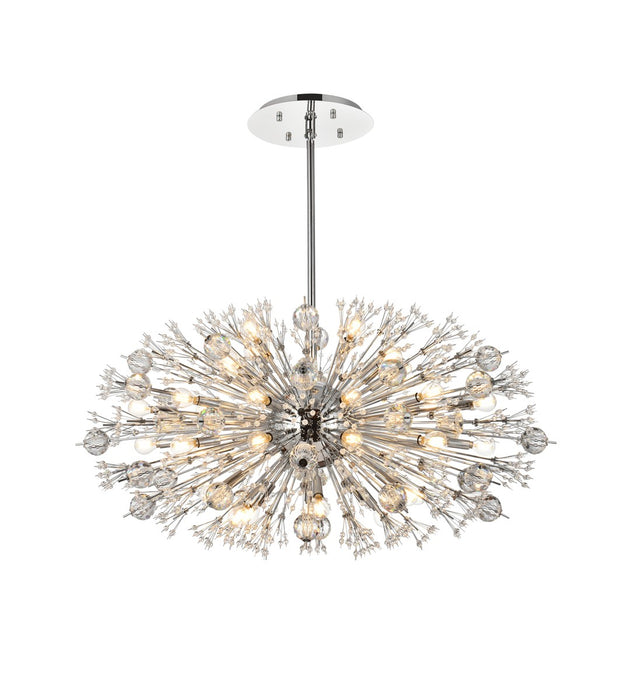 Vera 38 Light Pendant Chrome-Large Chandeliers-Elegant Lighting-Lighting Design Store