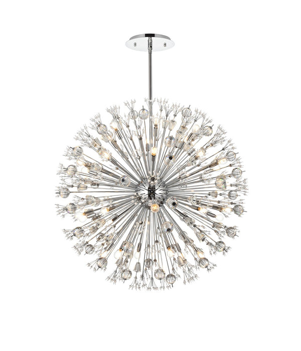Vera 32 Light Pendant Chrome-Large Chandeliers-Elegant Lighting-Lighting Design Store