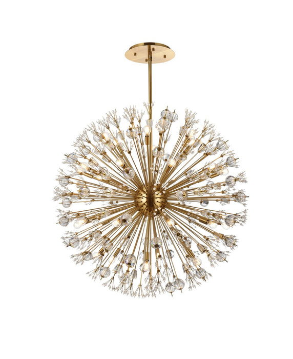 Vera 32 Light Pendant Gold-Large Chandeliers-Elegant Lighting-Lighting Design Store
