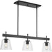 Progress Lighting - P400298-31M - Three Light Linear Island Chandelier - Saffert - Matte Black