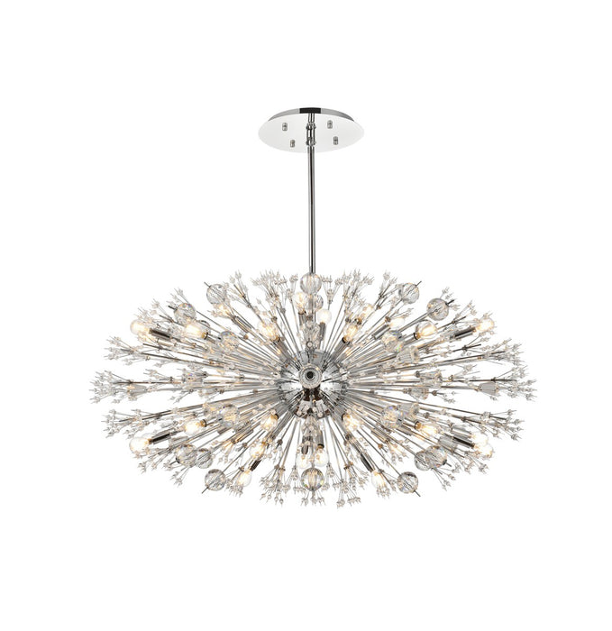 Vera 38 Light Pendant Chrome-Large Chandeliers-Elegant Lighting-Lighting Design Store
