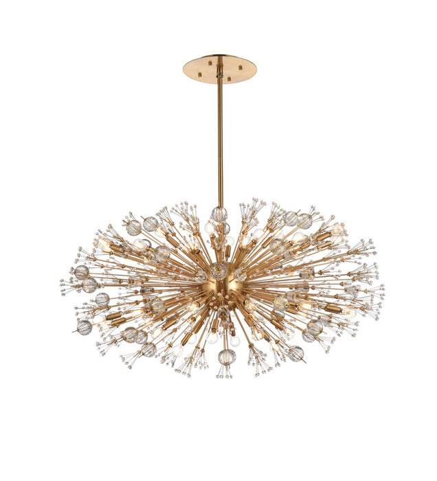 Vera 38 Light Pendant Gold-Large Chandeliers-Elegant Lighting-Lighting Design Store
