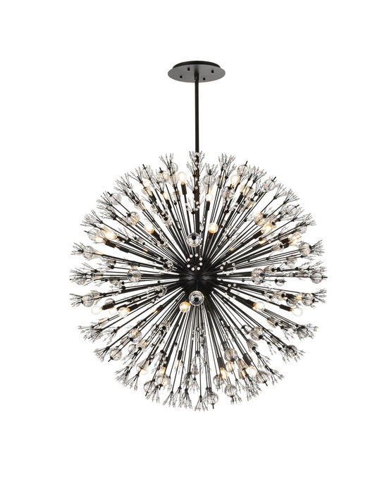 Vera 34 Light Pendant Black-Large Chandeliers-Elegant Lighting-Lighting Design Store
