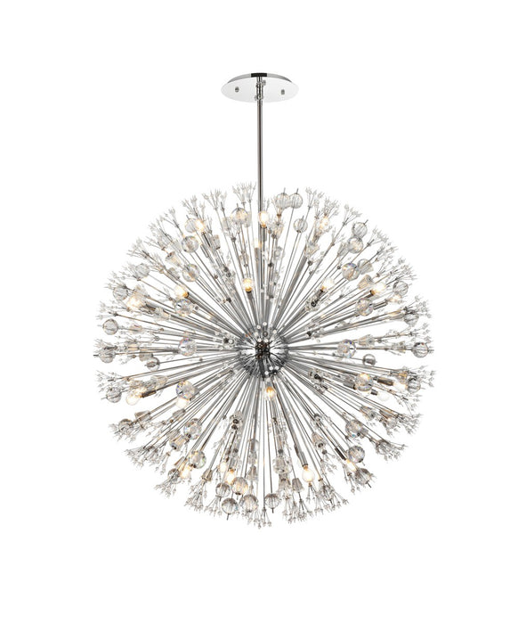 Vera 34 Light Pendant Chrome-Large Chandeliers-Elegant Lighting-Lighting Design Store
