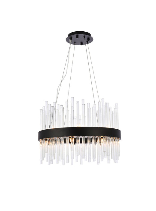 Dallas 14 Light Pendant Black-Mini Chandeliers-Elegant Lighting-Lighting Design Store