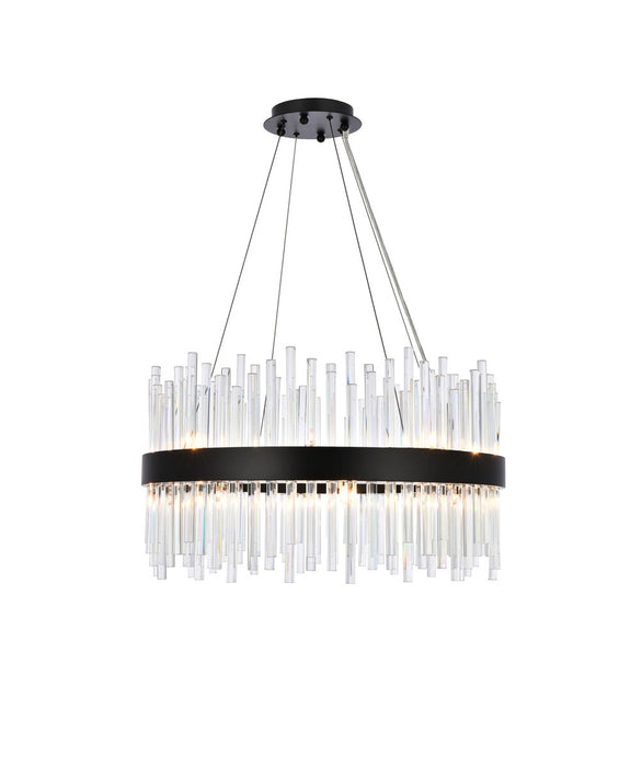 Dallas 16 Light Pendant Black-Mid. Chandeliers-Elegant Lighting-Lighting Design Store