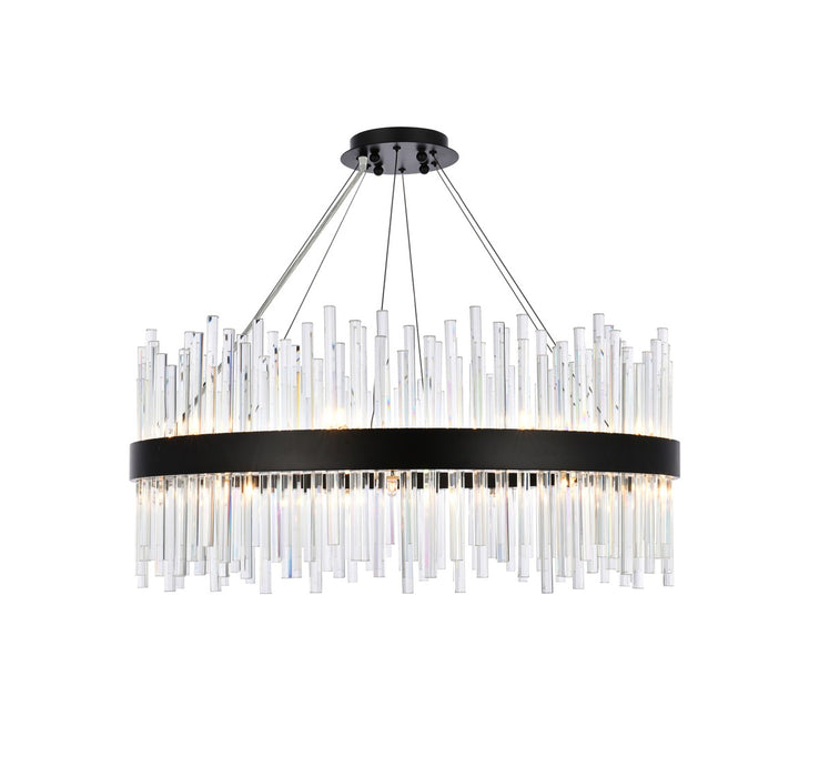 Dallas 18 Light Chandelier Black-Mid. Chandeliers-Elegant Lighting-Lighting Design Store