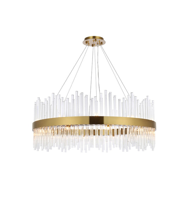 Dallas 20 Light Pendant Satin Gold-Large Chandeliers-Elegant Lighting-Lighting Design Store
