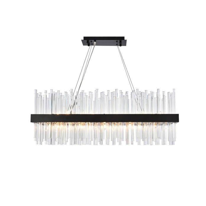 Dallas 20 Light Pendant Black-Linear/Island-Elegant Lighting-Lighting Design Store