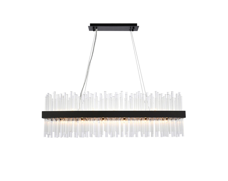 Dallas 24 Light Pendant Black-Linear/Island-Elegant Lighting-Lighting Design Store