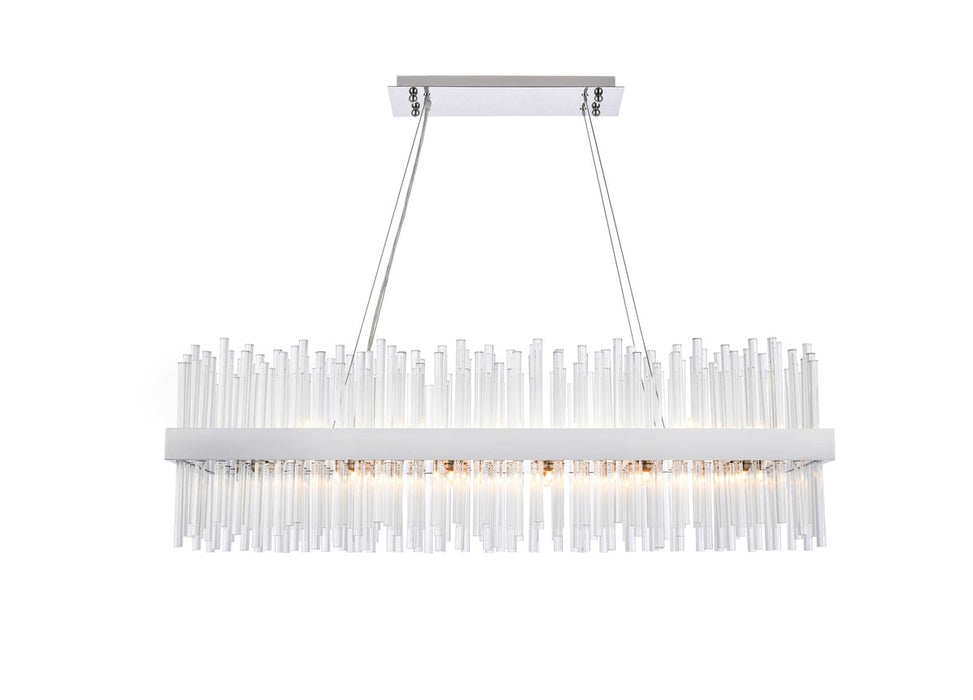 Dallas 24 Light Pendant Chrome-Linear/Island-Elegant Lighting-Lighting Design Store