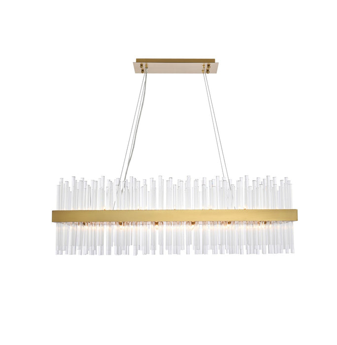 Dallas 24 Light Pendant Satin Gold-Large Chandeliers-Elegant Lighting-Lighting Design Store