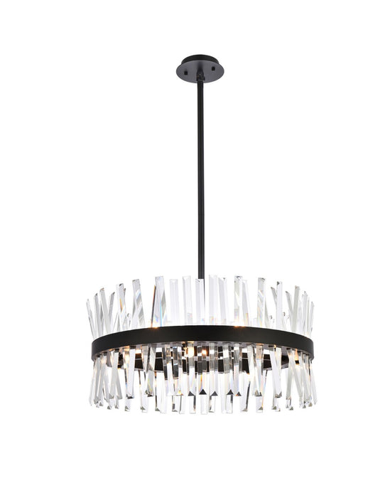 Serephina 14 Light Pendant Black-Mid. Chandeliers-Elegant Lighting-Lighting Design Store