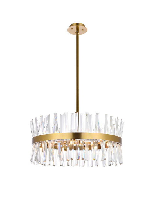 Serephina 14 Light Pendant Satin Gold-Mid. Chandeliers-Elegant Lighting-Lighting Design Store