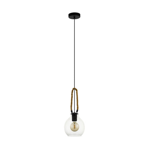 Roding One Light Pendant Structured Black