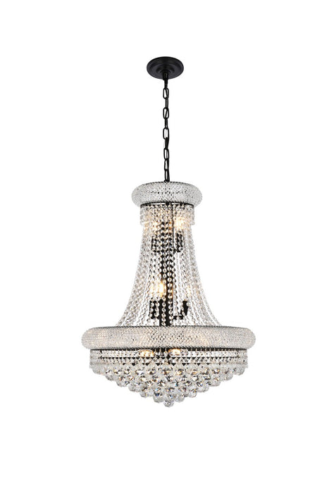 Primo 14 Light Chandelier Black-Mid. Chandeliers-Elegant Lighting-Lighting Design Store