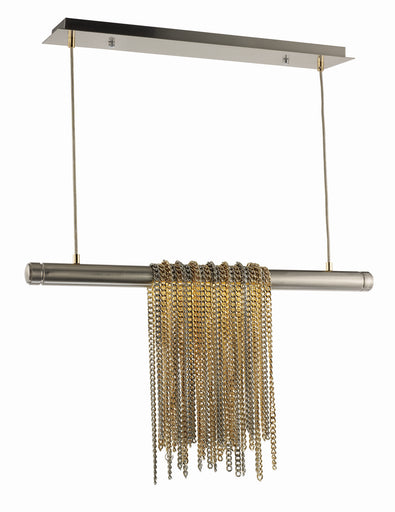 Trapeze LED Pendant Satin Nickel