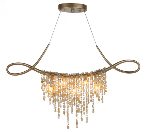 Studio M - SM23834GS - Five Light Linear Chandelier - Cradle - Golden Silver
