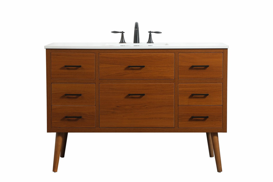 Elegant Lighting - VF41048MTK - Single Bathroom Vanity - Boise - Teak