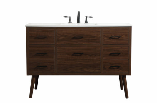 Elegant Lighting - VF41048MWT - Single Bathroom Vanity - Boise - Walnut