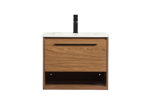 Roman Single Bathroom Vanity Walnut Brown
