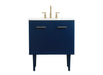 Elegant Lighting - VF48030MBL - Single Bathroom Vanity - Cyrus - Blue