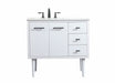 Elegant Lighting - VF48036MWH - Single Bathroom Vanity - Cyrus - White