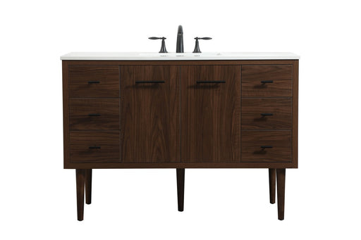 Cyrus Single Bathroom Vanity Walnut