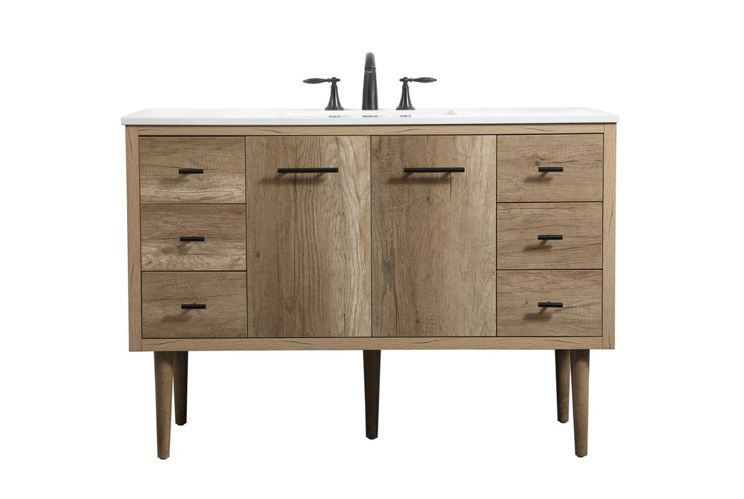 Elegant Lighting - VF48048NT - Single Bathroom Vanity - Cyrus - Natural oak