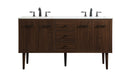 Elegant Lighting - VF48060DMWT - Single Bathroom Vanity - Cyrus - Walnut