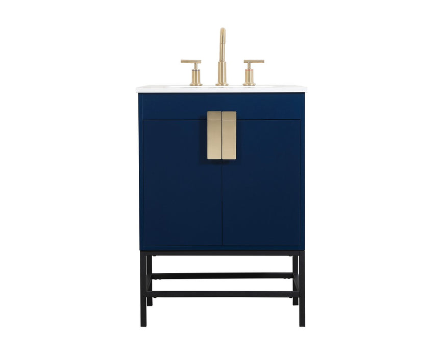 Elegant Lighting - VF48824MBL - Single Bathroom Vanity - Eugene - Blue