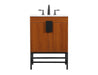 Elegant Lighting - VF48824MTK - Single Bathroom Vanity - Eugene - Teak