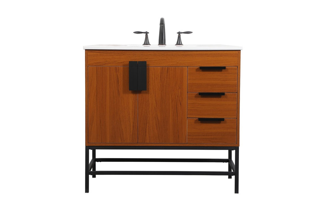 Elegant Lighting - VF48836MTK - Single Bathroom Vanity - Eugene - Teak