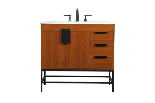 Eugene Single Bathroom Vanity Teak