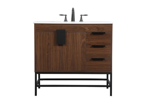 Eugene Single Bathroom Vanity Walnut