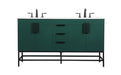 Elegant Lighting - VF48860DMGN - Double Bathroom Vanity - Eugene - Green