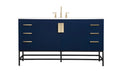 Elegant Lighting - VF48860MBL - Single Bathroom Vanity - Eugene - Blue