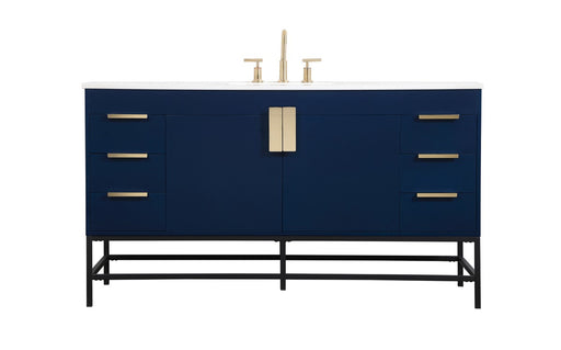 Elegant Lighting - VF48860MBL - Single Bathroom Vanity - Eugene - Blue