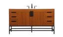 Elegant Lighting - VF48860MTK - Single Bathroom Vanity - Eugene - Teak