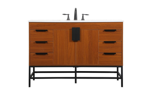 Eugene Single Bathroom Vanity Teak