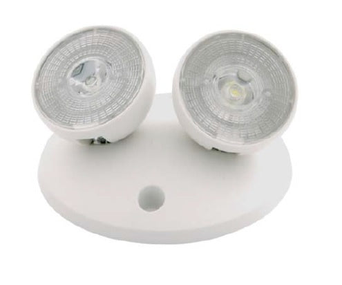 Emergency Double Head, Wide Lens, 2W X 2 White-Utility-Nora Lighting-Lighting Design Store