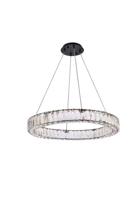 Monroe LED Pendant Black-Mid. Chandeliers-Elegant Lighting-Lighting Design Store